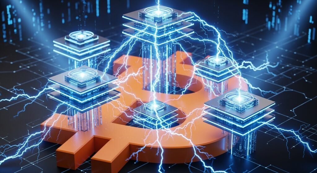 비트코인 메인넷 위에 층층이 쌓인 레이어 2 네트워크 확장 구조