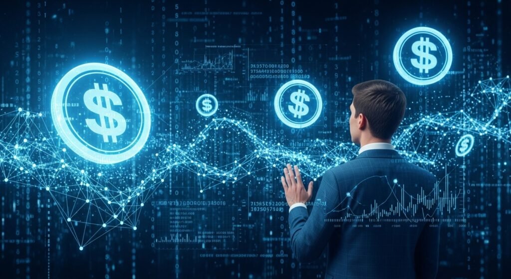 테더(Tether)의 CEO 파올로 아르도이노와 디지털 자산 시장의 흐름 시각화